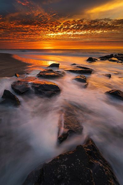 Jaynes Gallery 아티스트의 USA-New Jersey-Cape May National Seashore Sunrise on ocean shore작품입니다.